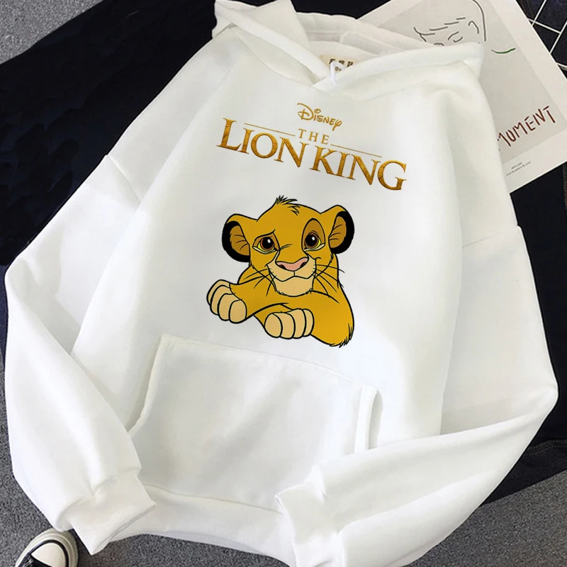 Disney Hakuna Matata divertida Simba Anime Sudadera con capucha mujer el Rey León Kawaii sudadera gráficos Harajuku mujer Sudadera con capucha