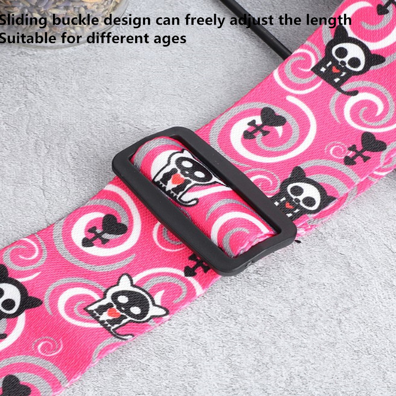 1pc Ukulele Extra Wide Acoustic Guitar Strap Leather Belt Adjustable Shoulder Strap Artistic Print for Wood Guitar Electric Bass