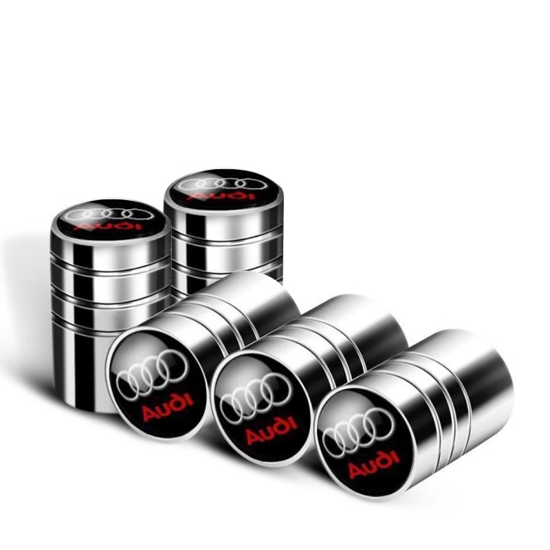 4 Uds. Tapas de vástago de válvula de neumático de rueda de Metal para Audi SLine A3 A4 A5 A6 A7 A8 Q2 Q3 Q5 Q7 Q8 S3 S4 S5 S6 S7 S8 RS3 RS4 RS5