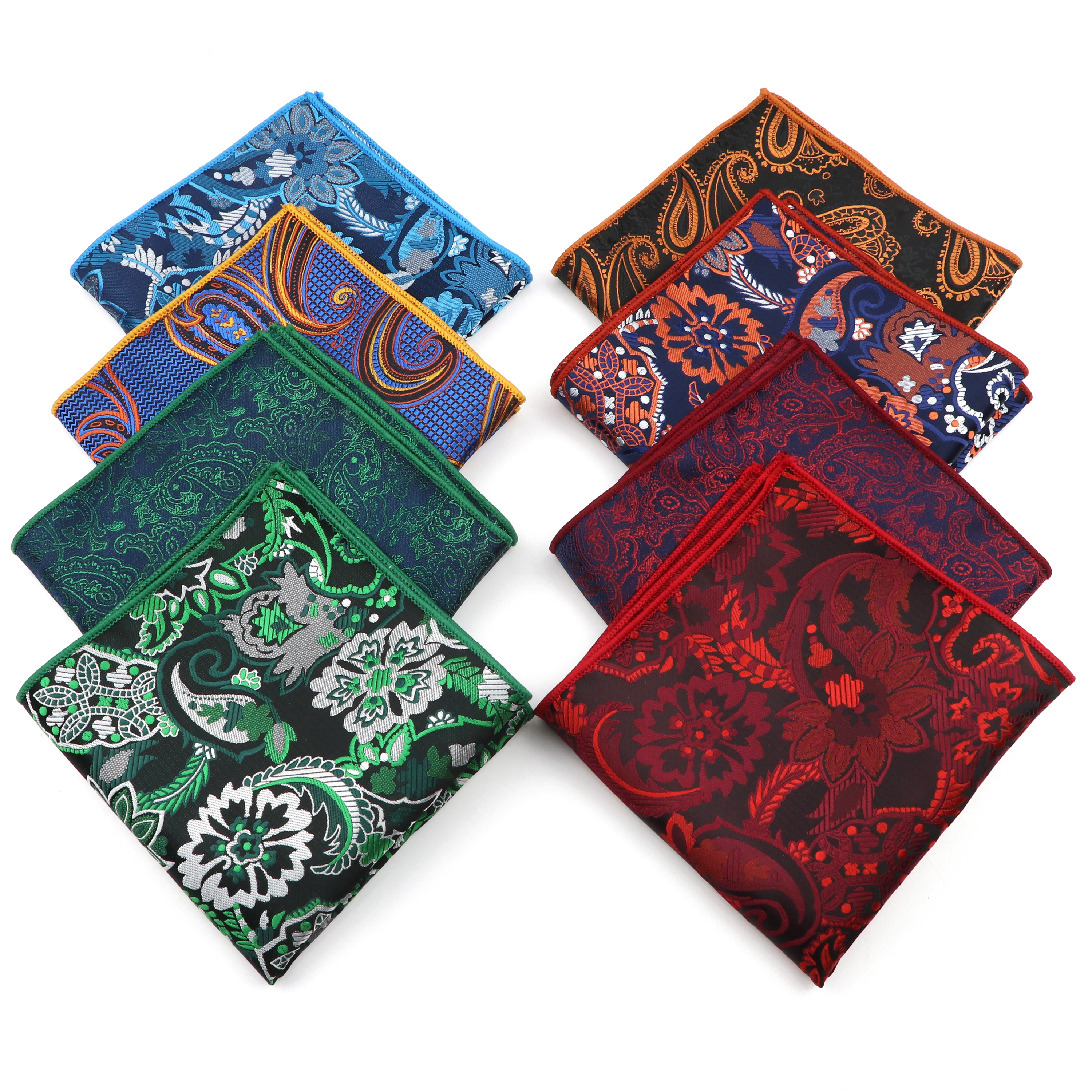 Nova moda vintage paisley masculino lenço de bolso quadrado lenço 23cm largura para festa de casamento de negócios smoking terno acessórios