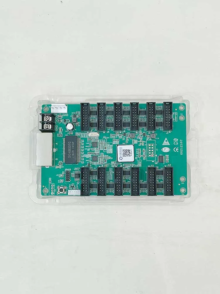 Linsn RV908m32 Placa de recepção Controlador de parede de vídeo Tela LED Matriz RGB HBU75 Placa de controle de módulo colorido