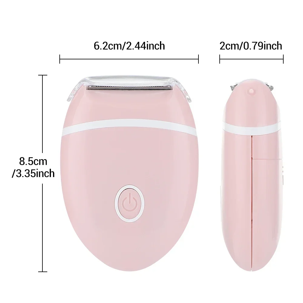 ผู้หญิงเครื่องโกนหนวดไฟฟ้า MINI Washable มีดโกนพิเศษอุปกรณ์กําจัดขนสําหรับทั้งขารักแร้ Intimate Area 3 in 1