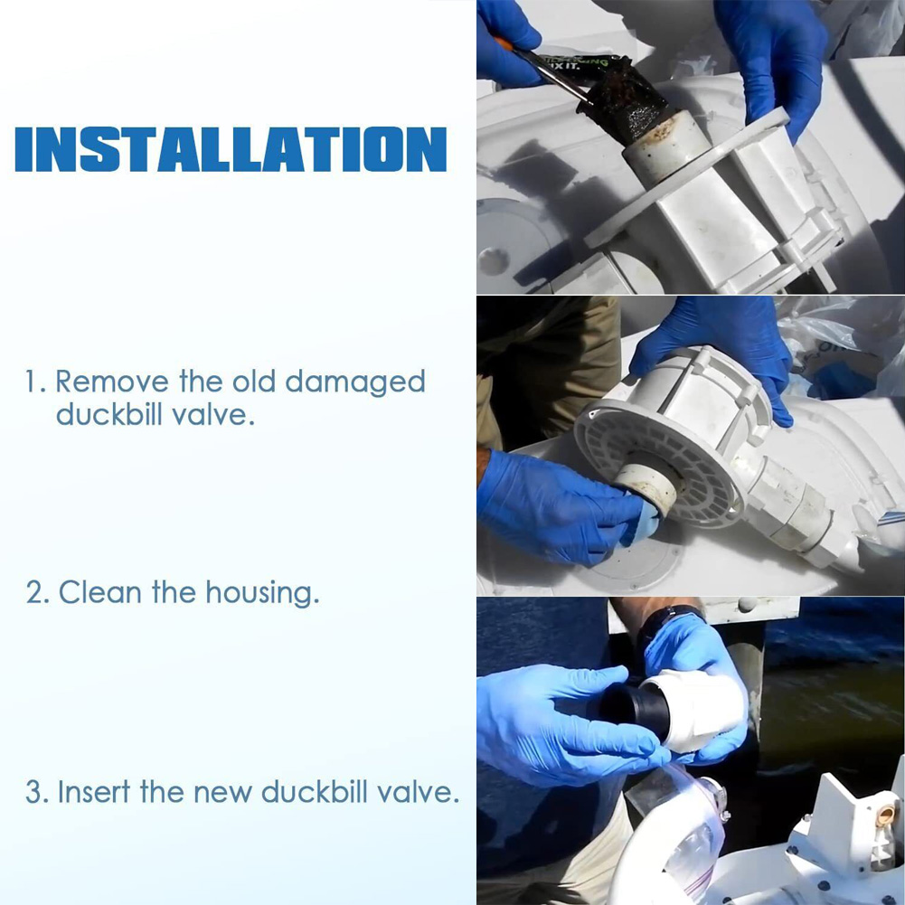 Duckbill Valve Kit para Sealand, Dometic Duck Bill Valve, Substituição para Vacuum Flush, 1-1/2 ", 2 PCs, 4PCs, 385310076