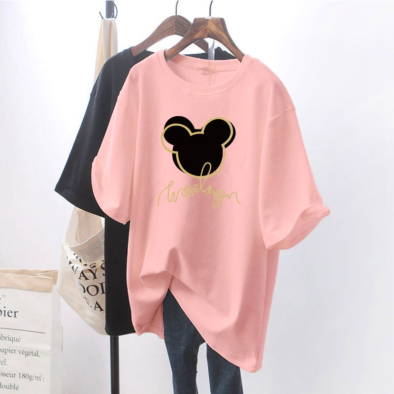 Camisetas de lactancia de algodón de maternidad con cuello redondo de manga corta, camisetas de lactancia con estampado de verano, camiseta de lactancia posparto para mujer