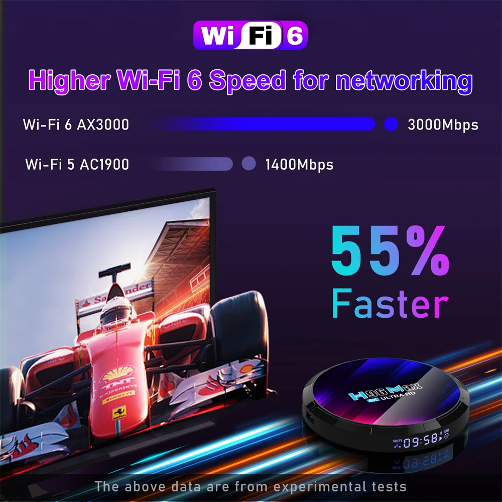 Woopker Android 13 TV Box H96 MAX RK3528 Rockchip 3528 Четырехъядерный 8K Медиаплеер Wifi6 BT5.0 4 ГБ 64 ГБ Google Voice Set Top Box
