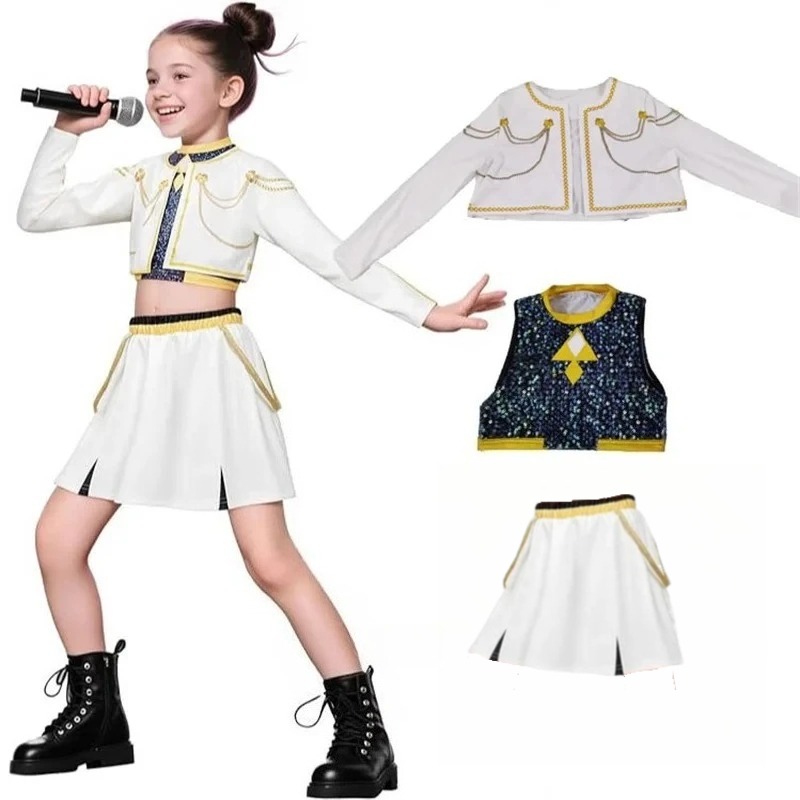 Disfraz de Cosplay de cazadores de demonios Kpop para niñas, uniforme de Rumi Zoey Mira, traje para actuación de Halloween, trajes de juego de rol