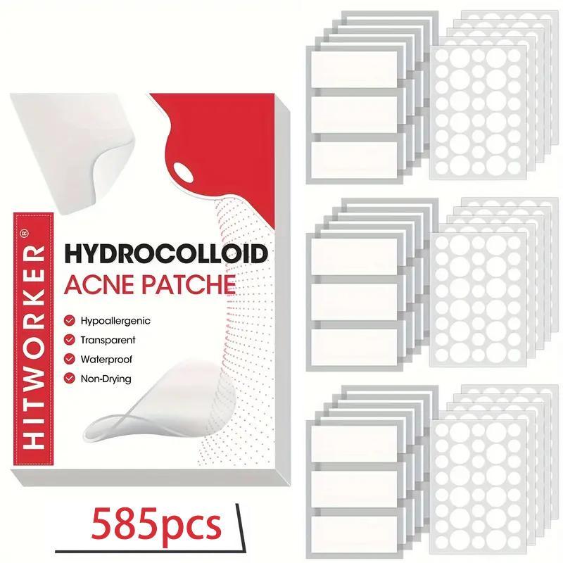 585/390/195 Parche coloidal para el acné: que cubre el acné y las imperfecciones, la piel calmante y curativa, pegatinas redondas y de gran tamaño