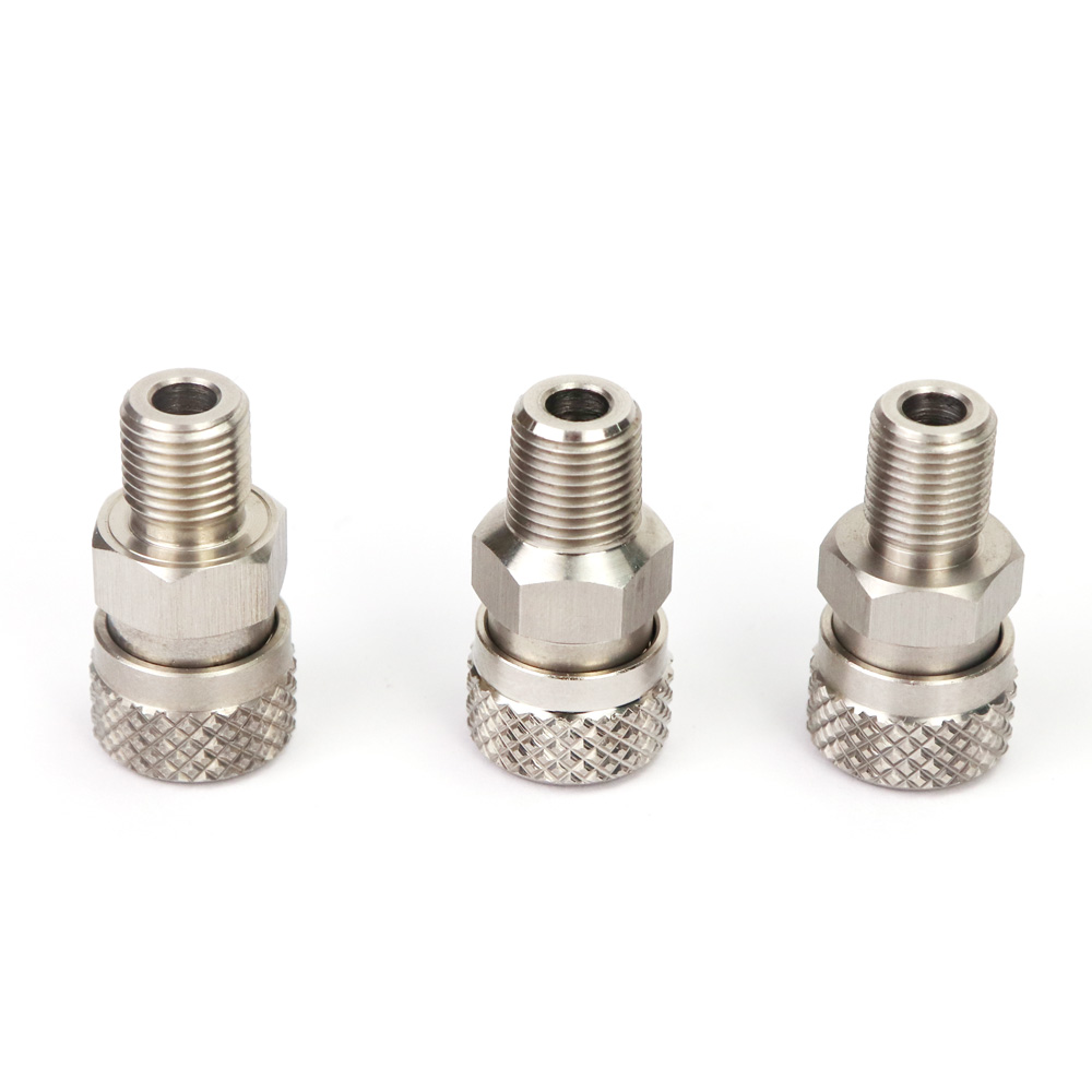 High Pressure Stainless Steel Quick Disconnect Quick Coupler Socket Filling Charging Adapter Male Thread 1/8NPT 1/8BSP M10