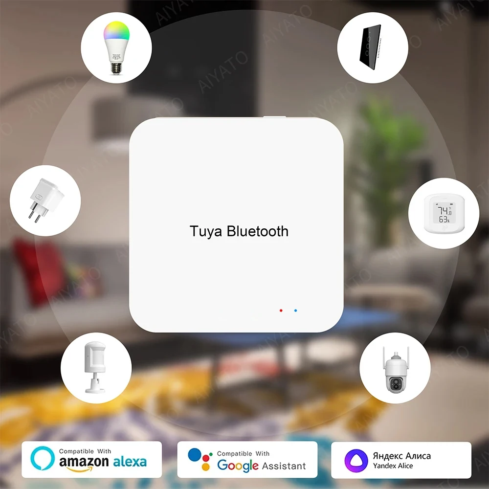 Tuya-Hub de enlace Bluetooth para hogar inteligente, puente inalámbrico, aplicación remota, dispositivo de automatización de Control, funciona con Alexa y Google