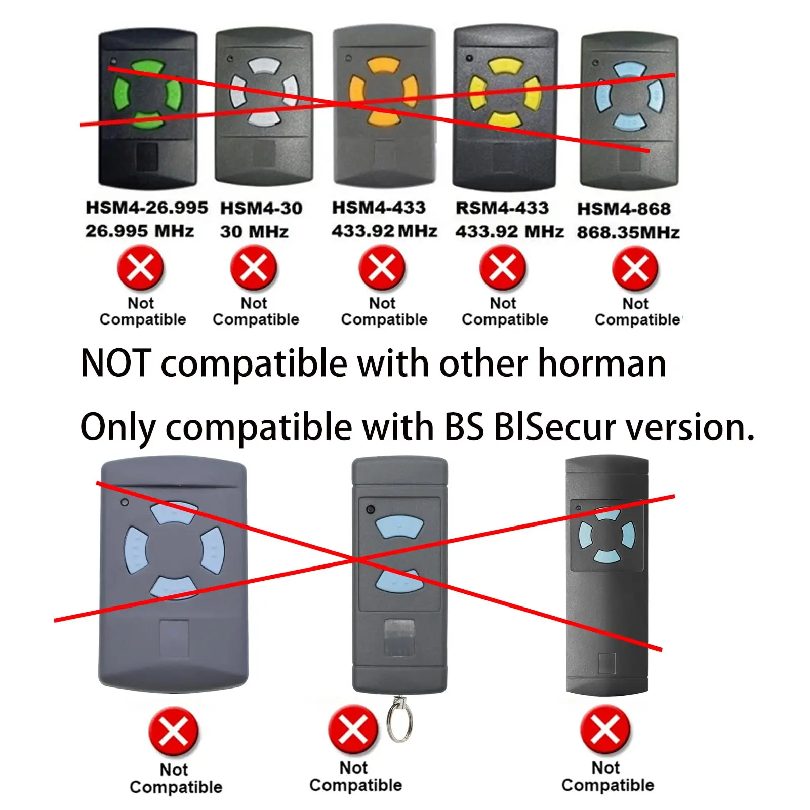 Compatible HORMANN BiSecur HSE1 HSE2 HSE4 868 BS telecomande 868 mhz garaje Control remoto duplicador HORMANN BS HS1 HS4 HS5