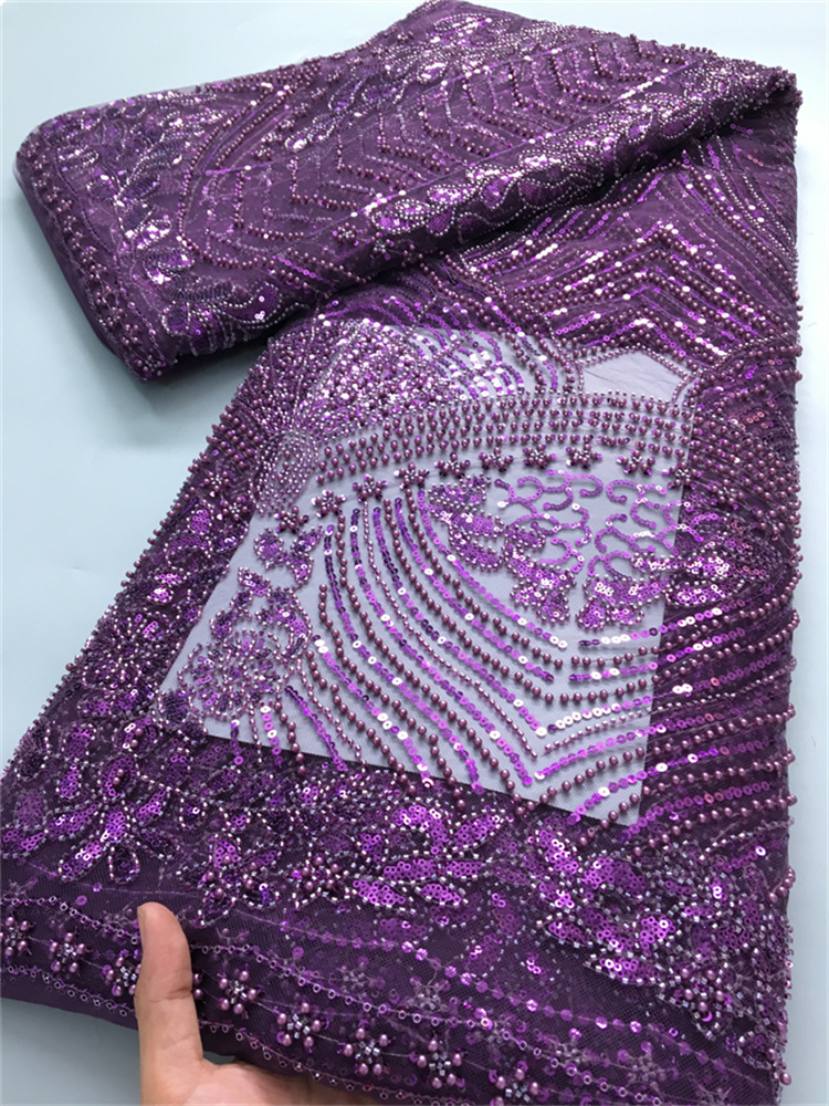 แอฟริกันลูกไม้ Rhinestone ลูกปัดผ้าไนจีเรียภาษาฝรั่งเศสคําผ้าตาข่ายลูกไม้คุณภาพสูง 2025 สําหรับชุดแต่งงานของผู้หญิง, 2.5 หลา 4024