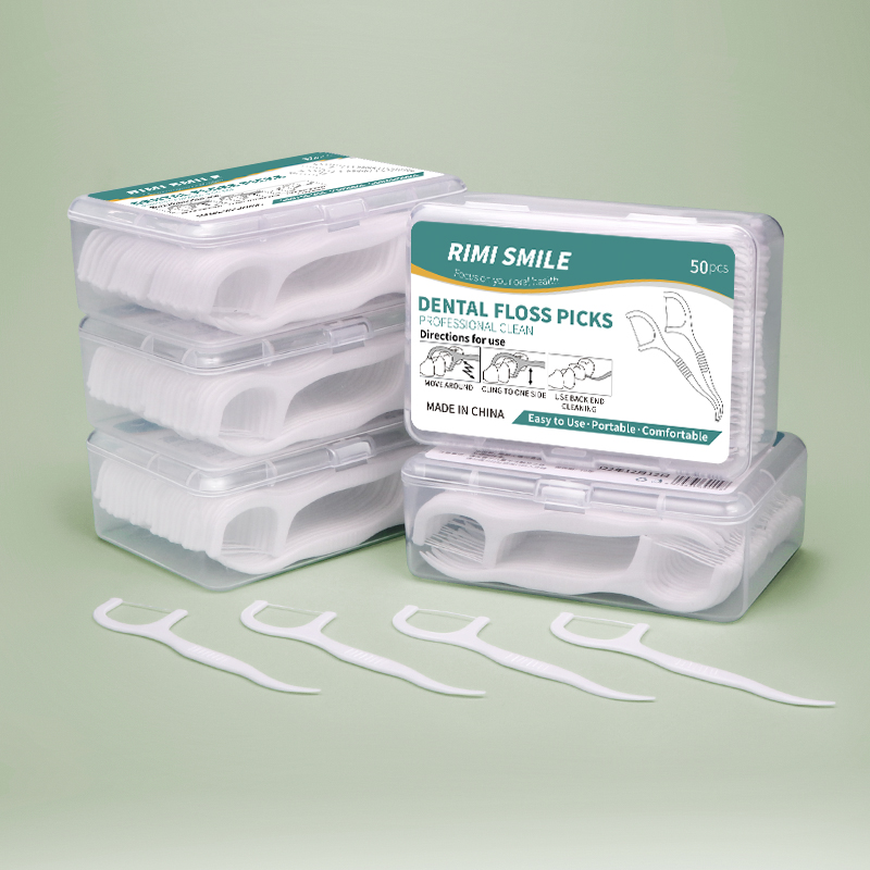 50/150/300/600/1000 個デンタルフロススティック口腔ケアツール