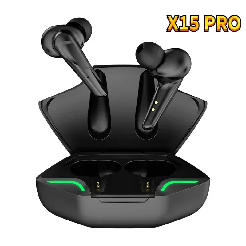 X15 プロゲーミングワイヤレス Bluetooth ヘッドセット TWS 5.2 ステレオイヤホン低遅延イヤホン Bluetooth マイク付き iPhone Xiaomi