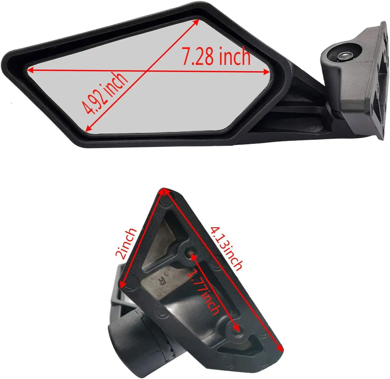 Maverick X3 Espelho Lateral Retrovisor Estilo de Corrida Compatível com Can Am Maverick X3 XRS XDS MAX Off-road 2017 2018 -2023