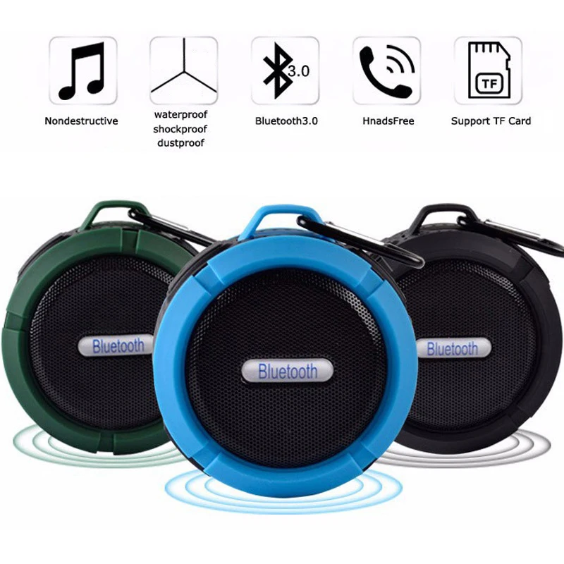 # C6 Bluetooth-kompatibel Lautsprecher Großen Saugnapf Bluetooth Stereo Outdoor Sport Mini Unterstützung TF Subwoofer Tragbare Wasserdicht