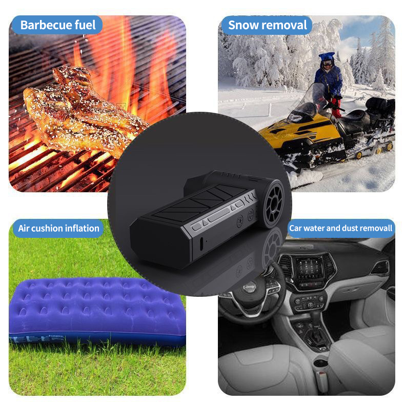 YIJU 130000 U/min Mini-Turbo-Jet-Lüfter mit leichtem, wiederaufladbarem USB-Elektro-Luftstaubsauger, einstellbare Windgeschwindigkeit, Turbogebläse