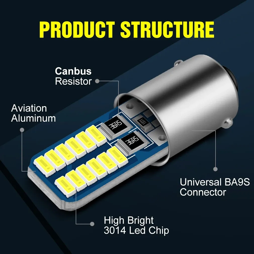2X T10 W5W BA9S T4W feston lecture voiture intérieur ampoule C5W C10W dôme 28 31 36 39 41 MM plaque d'immatriculation Signal lampe lumière LED