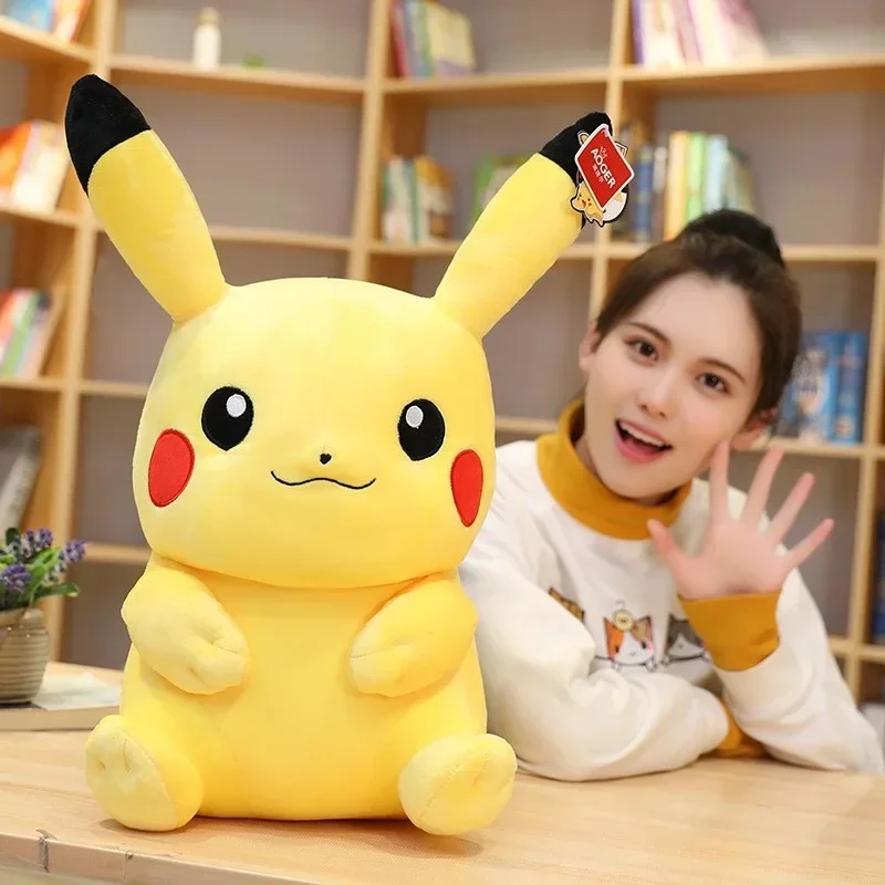 Pokémon Pikachu Brinquedos de pelúcia para crianças, travesseiro macio recheado, Cartoon Japão Anime Elf Doll, Kawaii Kids Doll, Presente de Natal
