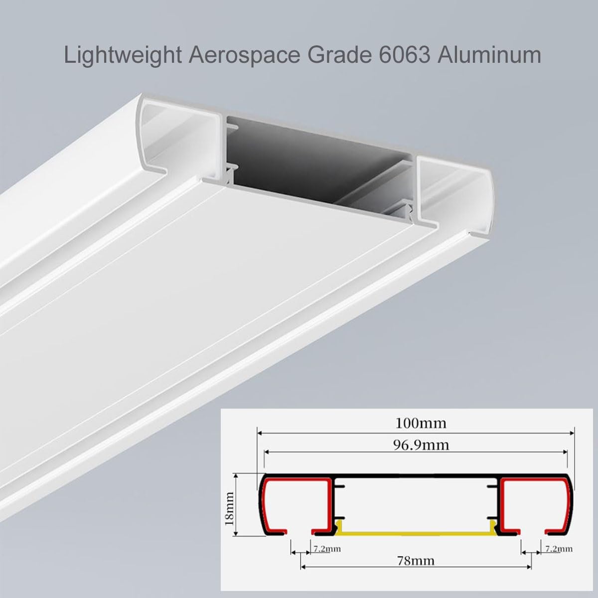riel de Cortina de Techo silencioso, riel de Cortina Oculto de Alta Resistencia, Personalizable, Adecuado para Sala de Estar, b