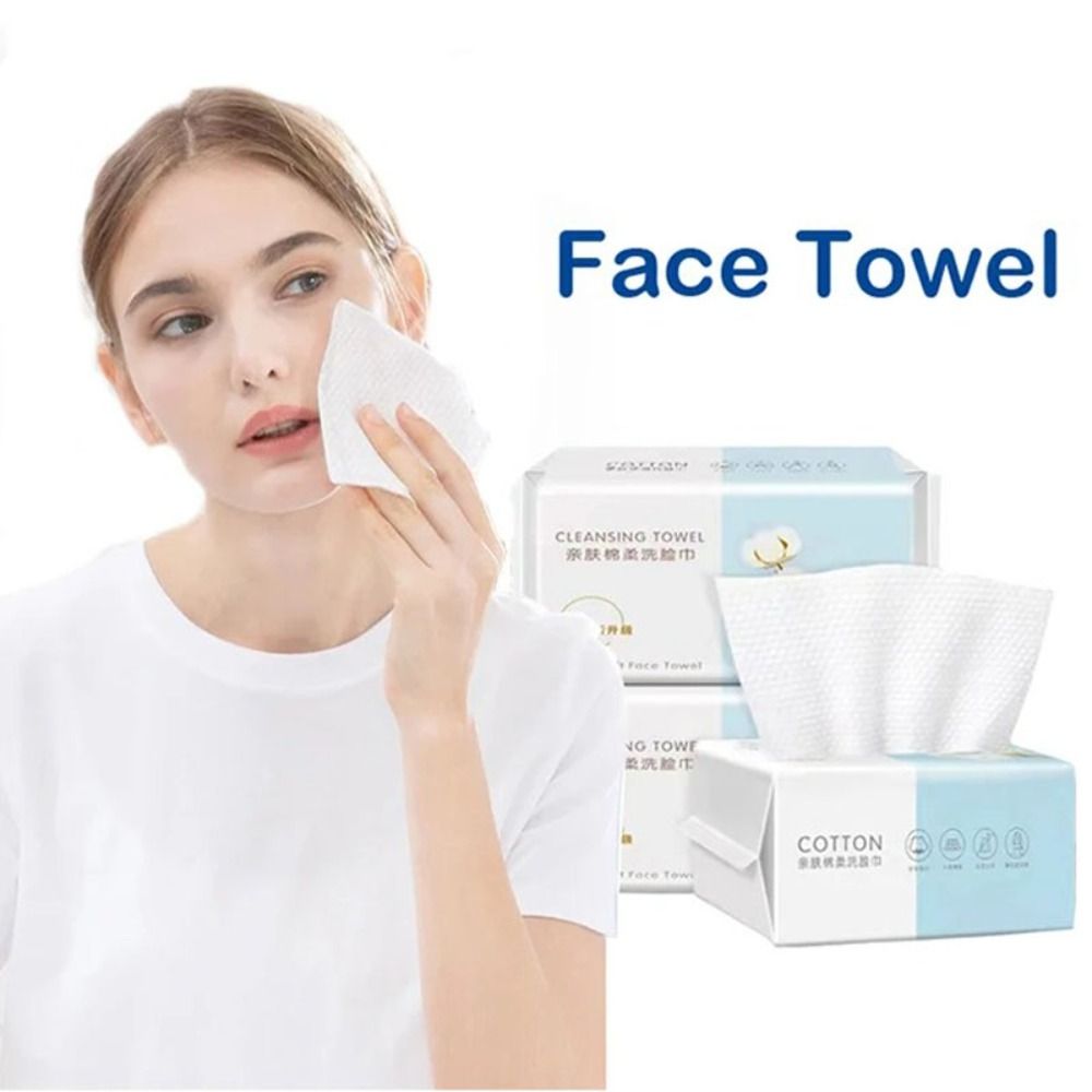 Toalha de rosto descartável grossa, tecidos não tecidos, cuidados com a pele, limpador seco, toalhas, pele-amigável, limpeza facial