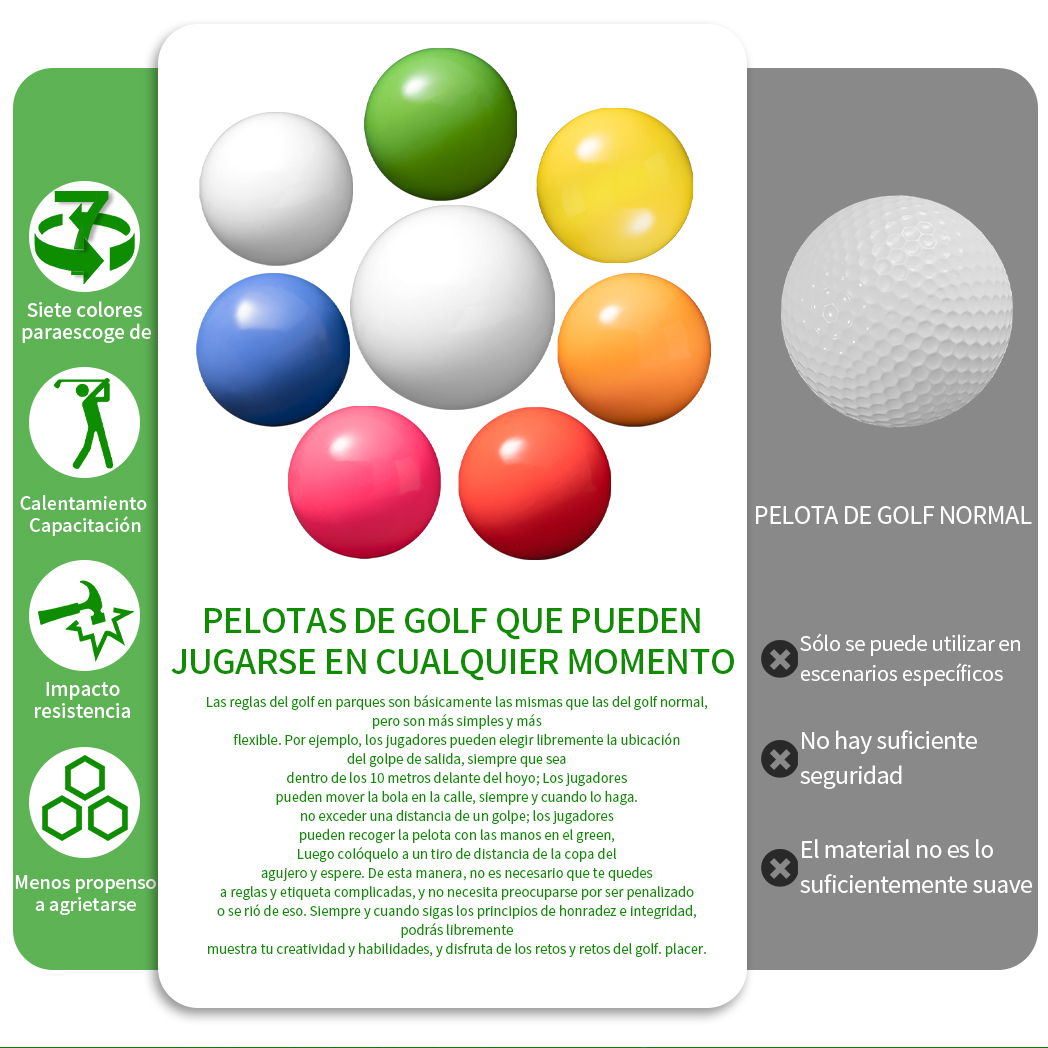 Caiton-pelotas de Golf Premium para parque al aire libre, duraderas, selección Multicolor, tamaño estándar profesional, 6cm, 2,3 pulgadas