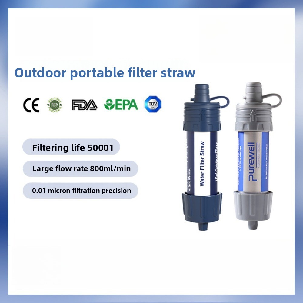 Outdoor-Wasserreiniger, Ultrafiltrationsmembran, Wasseraufbereitung, StrawDirectDrinkingWild Drinking, tragbarer Mini-Außenfilter