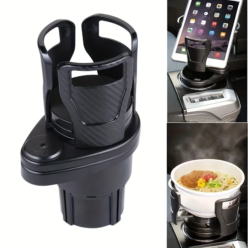 Expansor de suporte de copo de carro para adaptador ajustável multifuncional duplo com organizador de aromaterapia de telefone