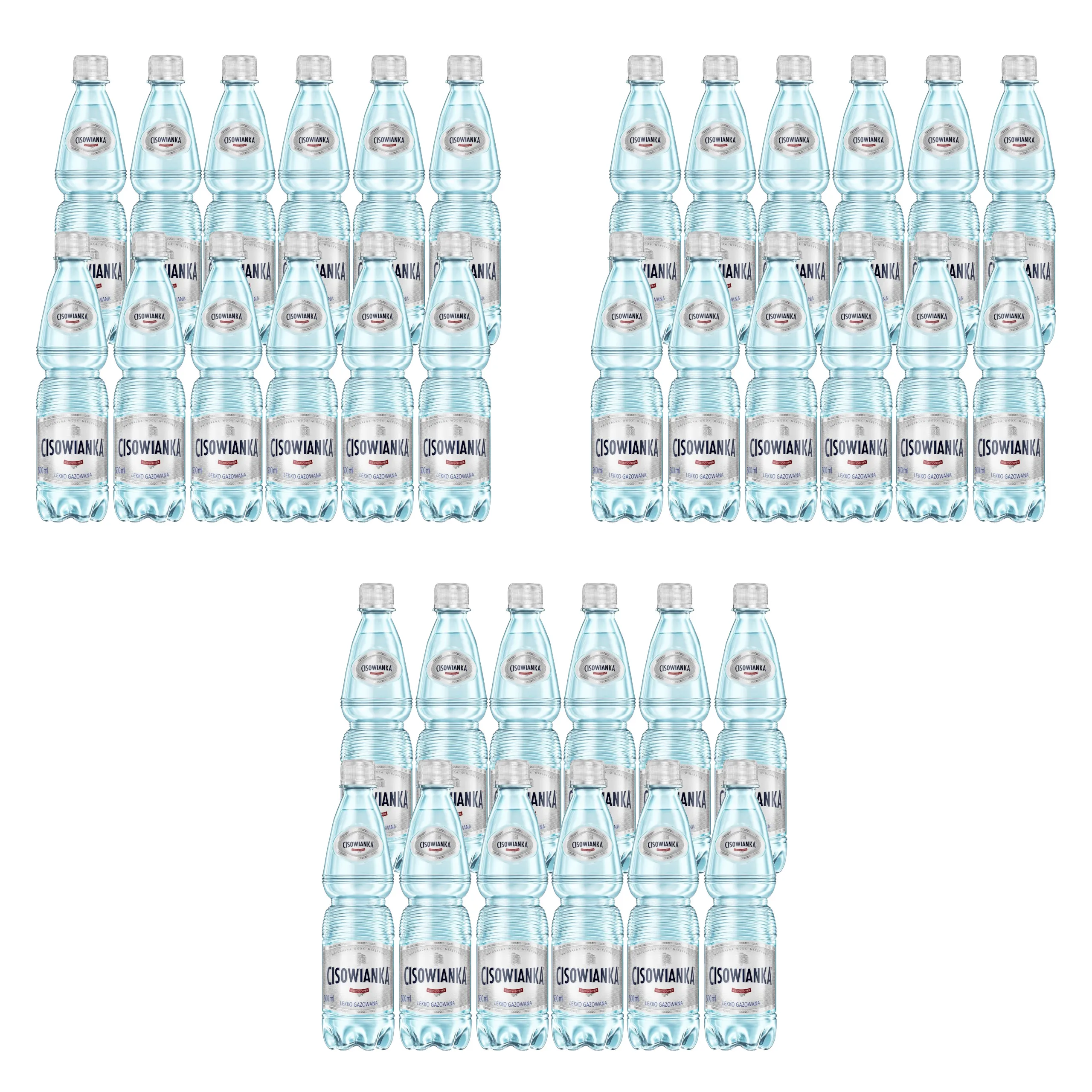 36x Woda mineralna CISOWIANKA lekko gazowana 0,5 l