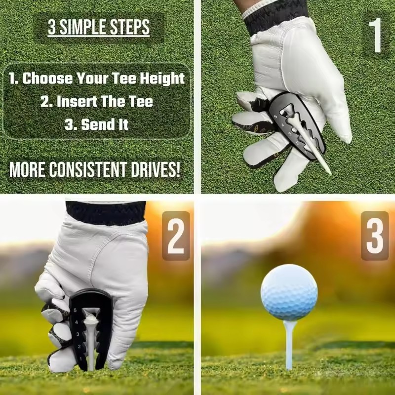 Herramienta de altura de Tee de Golf ajustable, ajuste de altura de Tee de precisión para columpios consistentes, diseño duradero, ayuda para entrenamiento de Golf fácil de usar