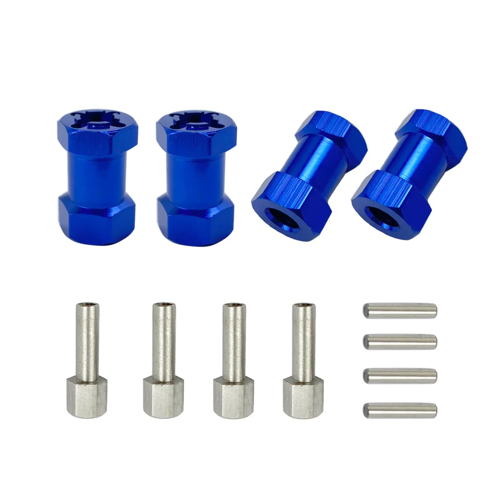 4 Nhôm RC Xe Ô Tô 12Mm Hex Bánh Xe Hub Ổ Bộ Đổi Nguồn 15/20/25Mm Nối Dài Bộ Combo khớp Nối Cho 1/10 RC Xe Bánh Xích Trục SCX10 D90