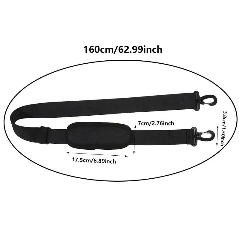 1/2 pezzi tracolla regolabile tracolla in nylon staccabile durevole tracolla semplice cintura di ricambio in tinta unita