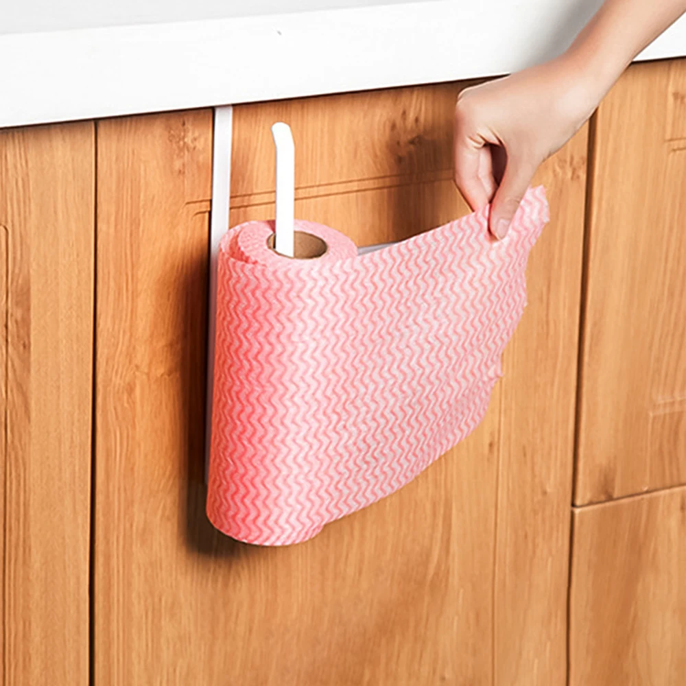 Hängender Küchenpapierhandtuchhalter, Rollenpapier, Kunststofffolie, Lappen-Organizer-Rack, für Küche, Schränke, Badezimmer-Organizer-Rack