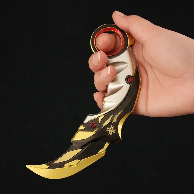 16 см/8 см/5 см Valorant Karambit коготь ножи игрушка брелок чемпионы Balisong оружие модель сплава косплей игры периферийные устройства подарки для мальчиков