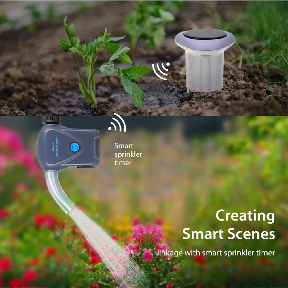 Tuya สมาร์ท Zigbee เซ็นเซอร์ดินปลูกอุณหภูมิและความชื้น IP66 ไร้สายเครื่องทดสอบดินสนามหญ้าสวน
