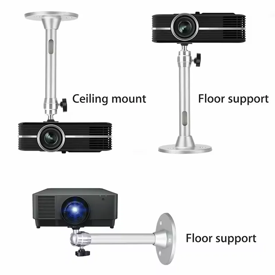 360 °   Staffa girevole per montaggio a parete a soffitto in alluminio per supporto per proiettore portatile HY300 HY320 ​
