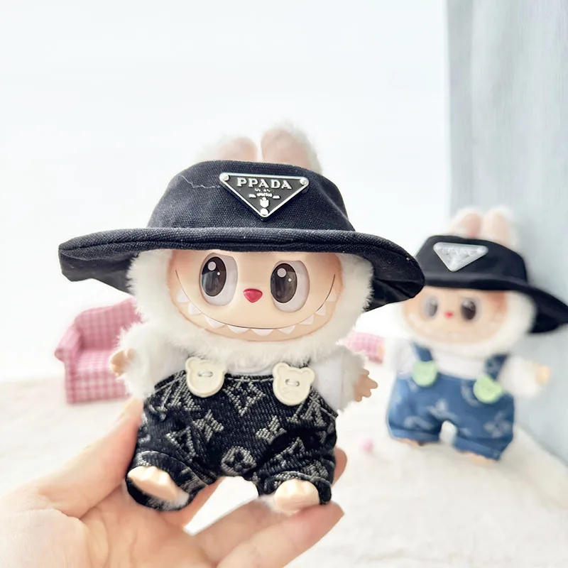 17 ซม.น่ารัก Mini Plush ตุ๊กตาเสื้อผ้าชุดอุปกรณ์เสริมสําหรับเกาหลี Kpop Exo Labubu Idol ตุ๊กตาหมี Jumpsuit เสื้อผ้า DIY เด็กของขวัญ