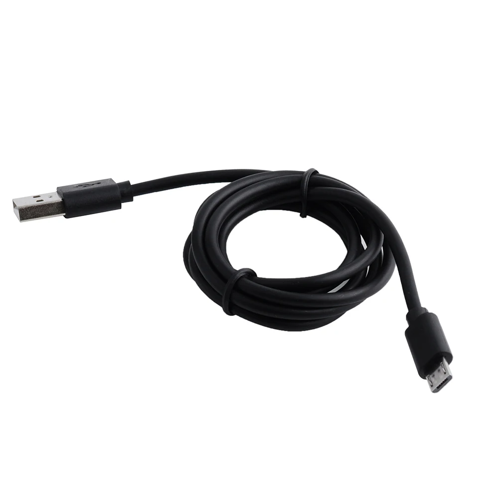 Microbit Micro USB Data Transmission Line 2A Fast Charging Cable TPE Soft Cord Black 1m for Andriod Raspberry Pi Pico Smartphone