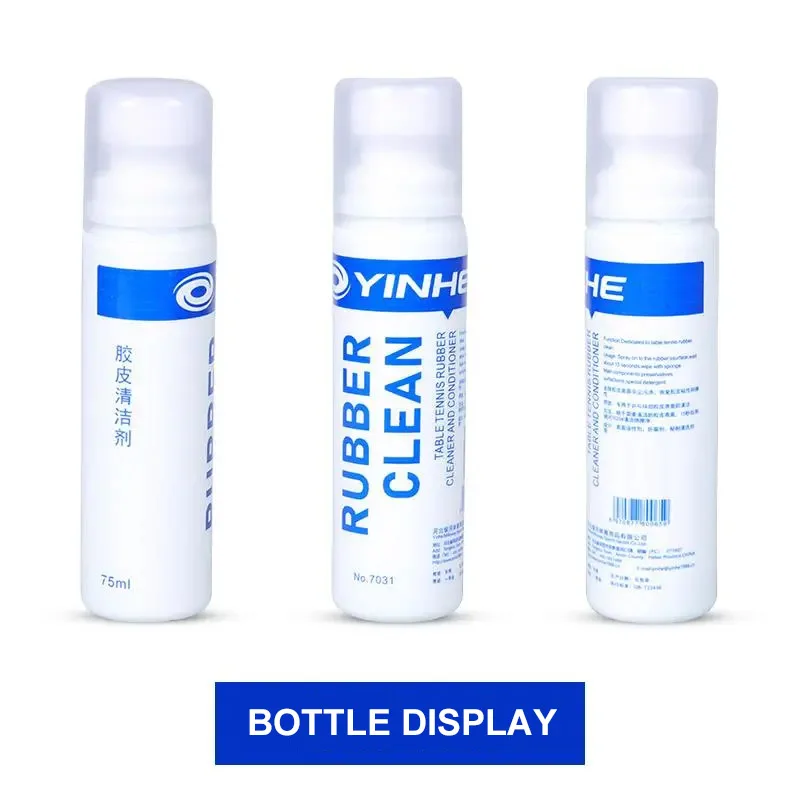YINHE Nettoyant pour caoutchouc de tennis de table 75ML Agent de nettoyage portable pour T.T. Accessoires de tennis de table en caoutchouc