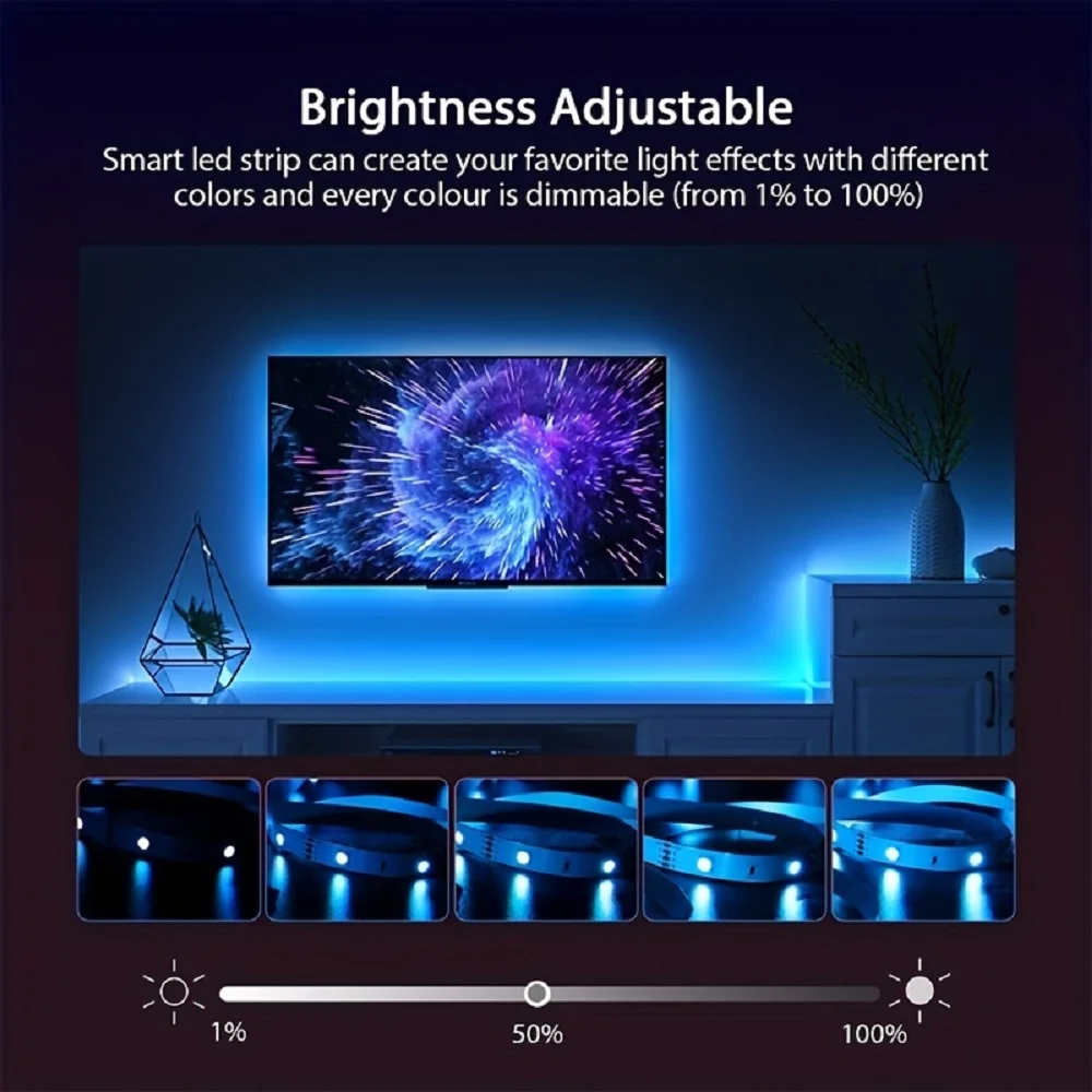 5V LED Strip Light RGB With USB 24Key Infrared Remote Control For Color Change Brightness SMD Suitable For Holiday Decoration
