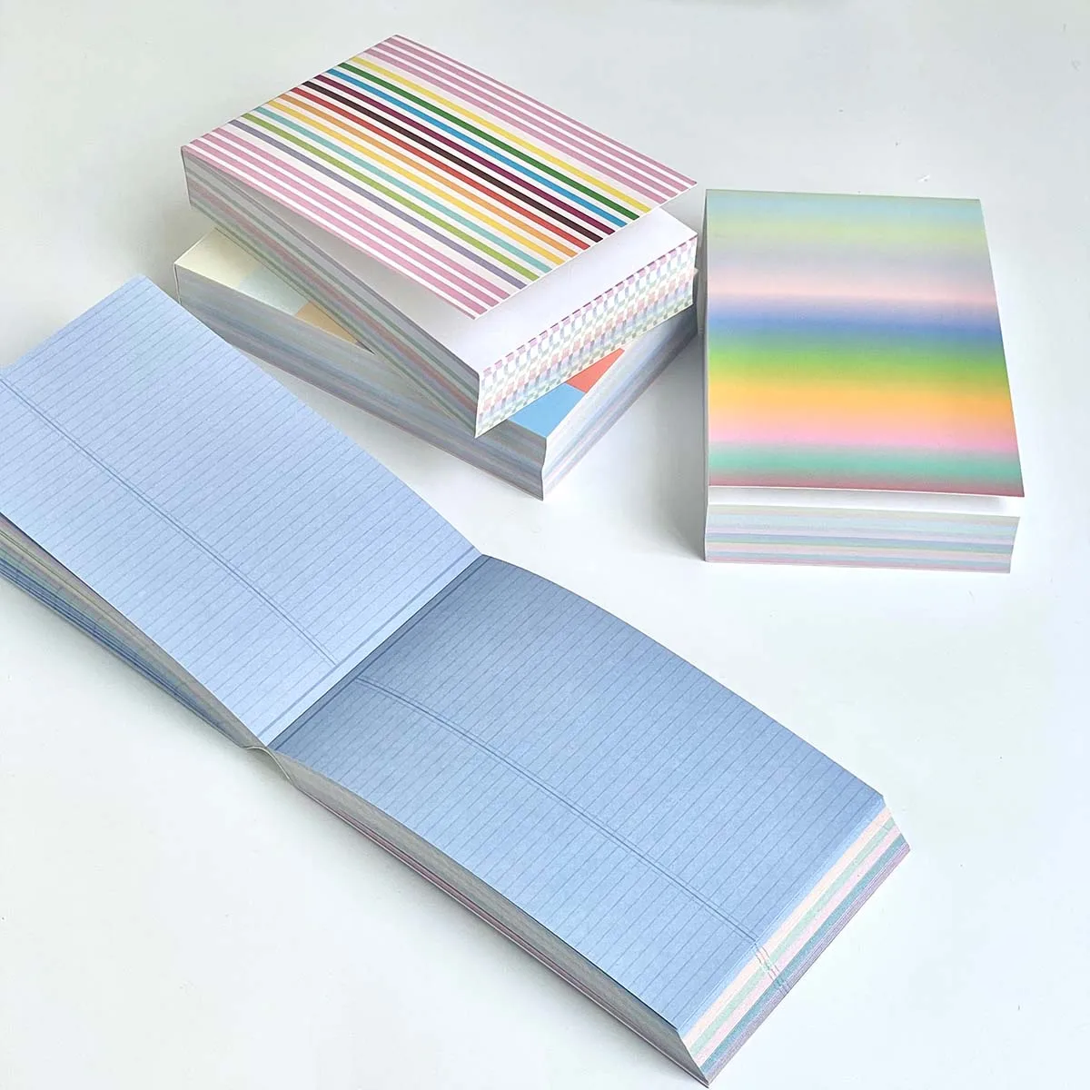 120 Sheets Memo Pad M5 Tearable Notepad No-Sticky Memo Block for Scrapbooking&Journaling Colorful Notes for notes Rainbow Deco
