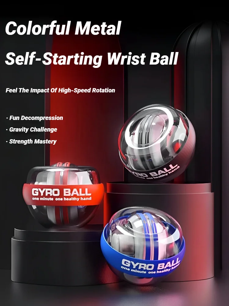 Esercitatore per avambraccio Attrezzatura per il fitness muscolare Giroscopio Giroscopio Palla da polso Booster Trainer Esercizio per le mani Grip Glow