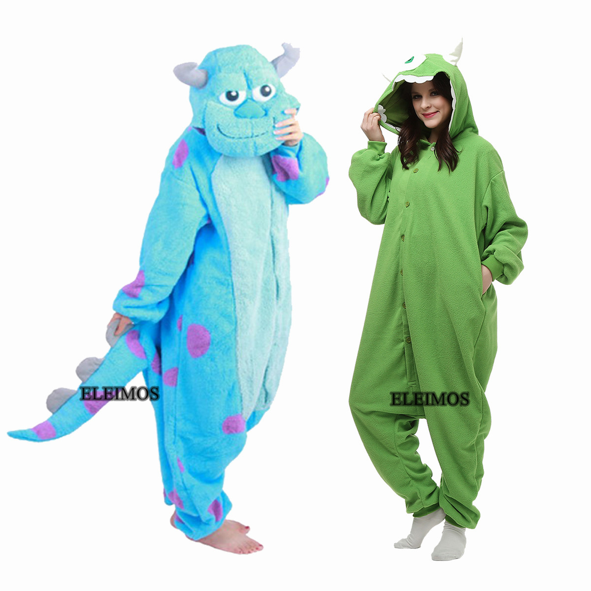ELEIMOS モンスター着ぐるみカバーオールパジャマ女性男性大人動物ハロウィンパジャマ漫画ホームウェアコスプレ衣装 2XL 3XL