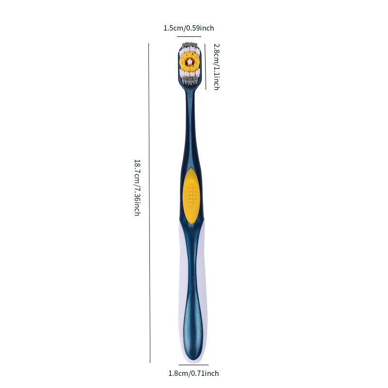 Hard bristled toothbrush for men with 6 independent packages A very hard toothbrush for adults Clean your teeth thoroughly