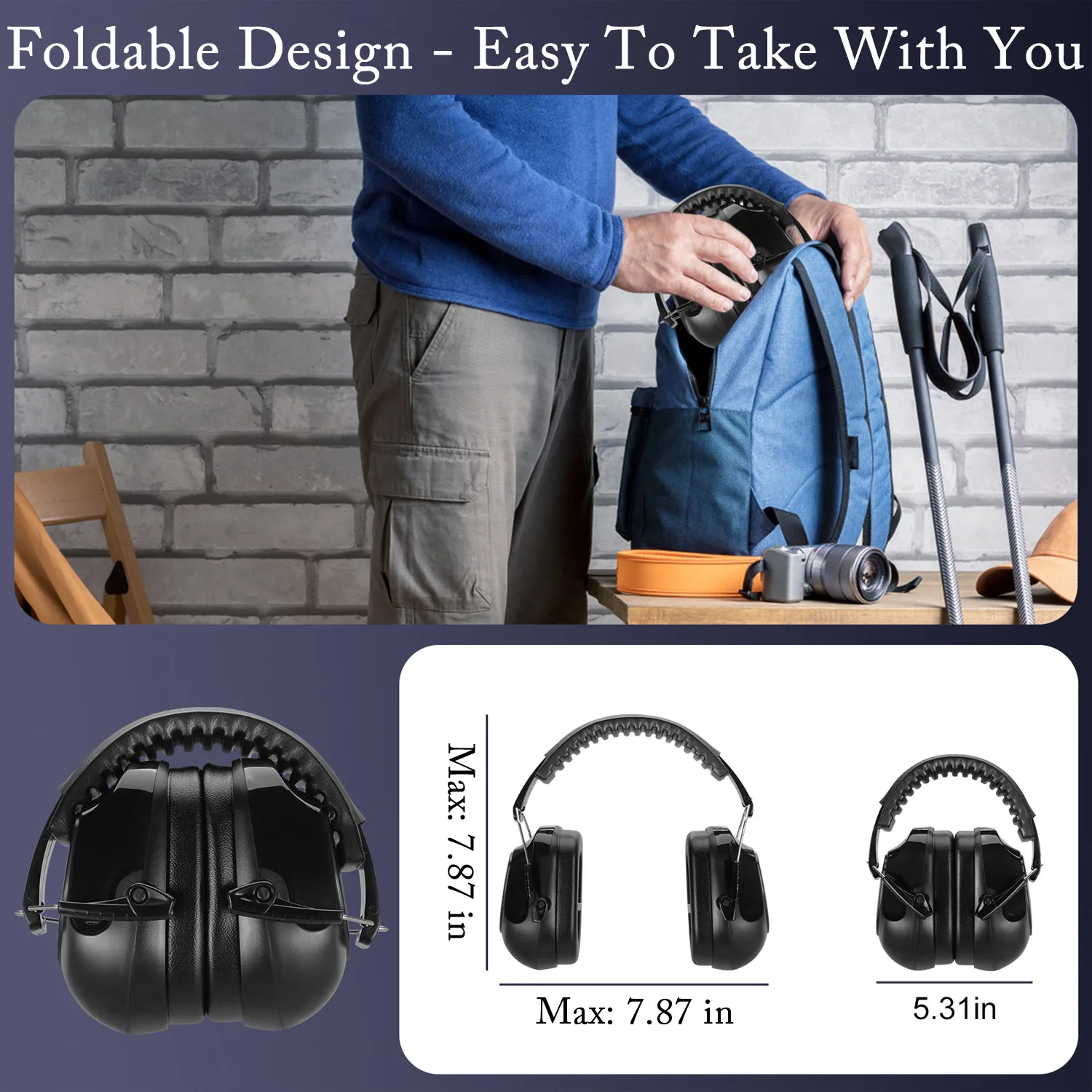 New Anti-Noise Adjustable Head Earmuffs SNR-34dB Ear Protector Ear Muff  For Work Study Shooting Woodwork Hearing Protection
