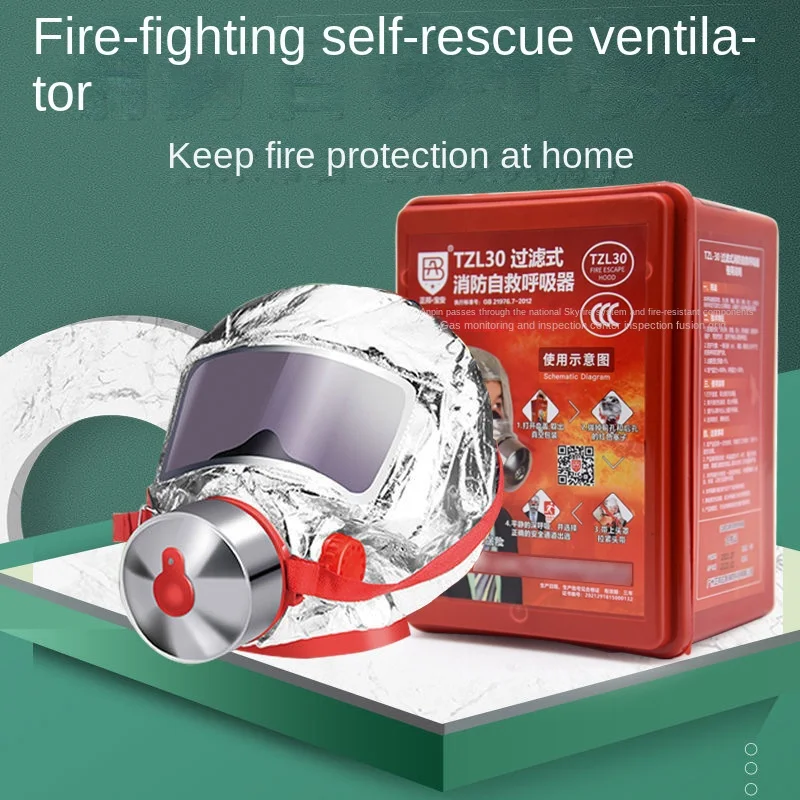 Máscara de protección contra incendios y Gas, de autorescate respirador, cubierta completa, para Hotel y hogar