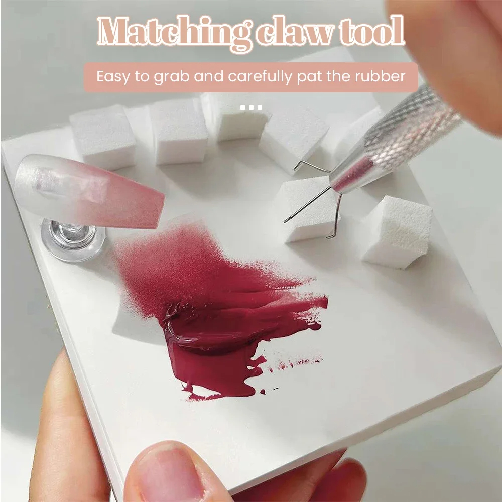 50PCSฟองน้ําGradient Nail Art Stamperเครื่องมือเจลสีGradientแปรงGlitter Powder Dottingปากกาสําหรับอุปกรณ์แต่งเล็บ