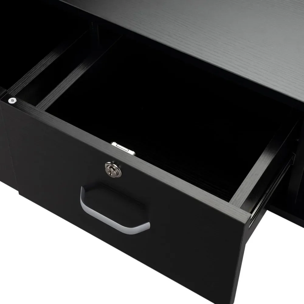 Modern Styling Station with 2 Drawers and 5 Tool Holders, Beauty Spa Barber Salon Equipment Set