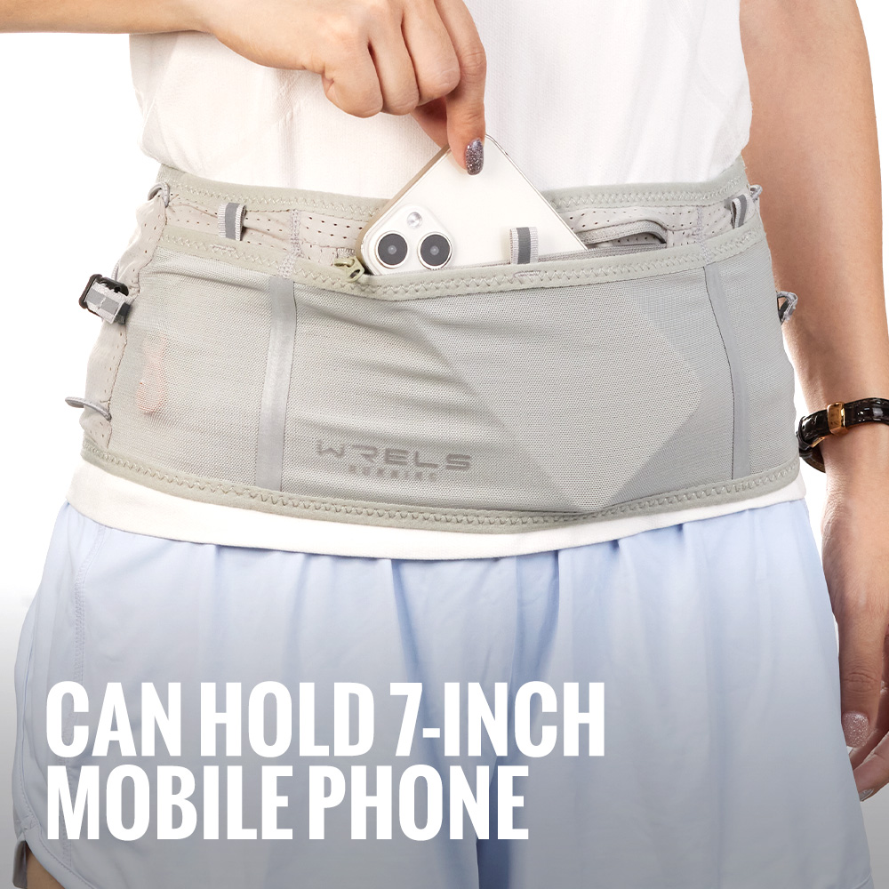 WRELS Hüfttasche, unsichtbarer elastischer Laufgürtel, multifunktionale Gürteltasche, wasserdichte, eng anliegende Marathon-Taillengürteltasche