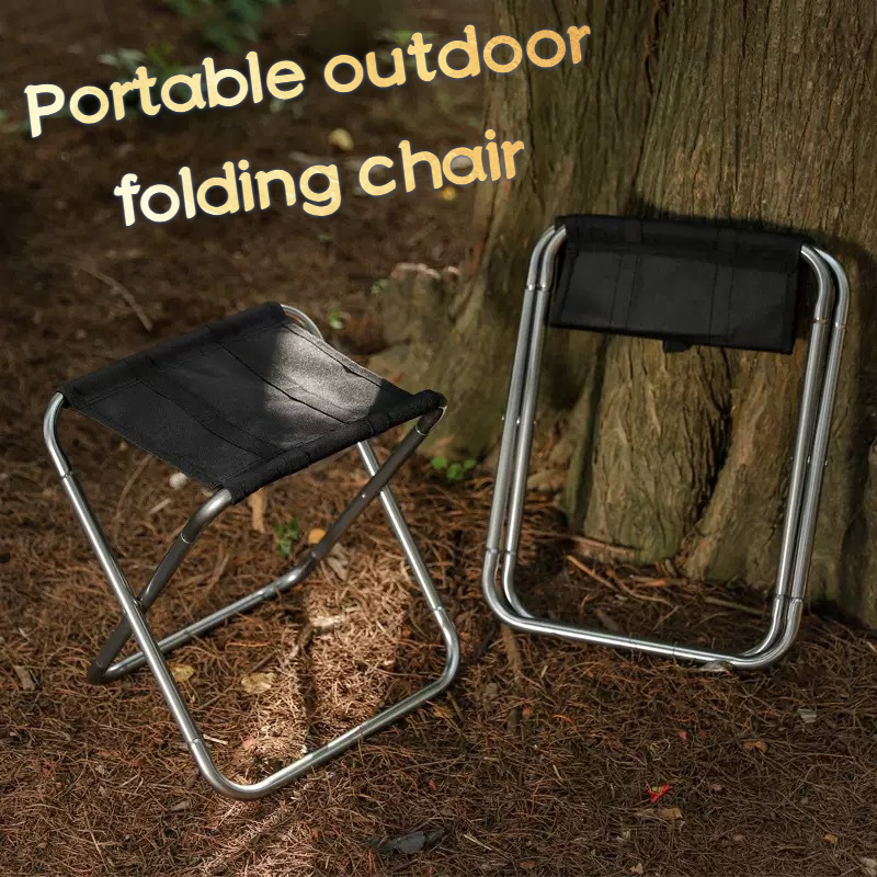 Outdoor Aluminum Alloy Folding Chair, Mini Small Horse Fishing Beach Chair, Barbecue Camping Portable Folding Chair