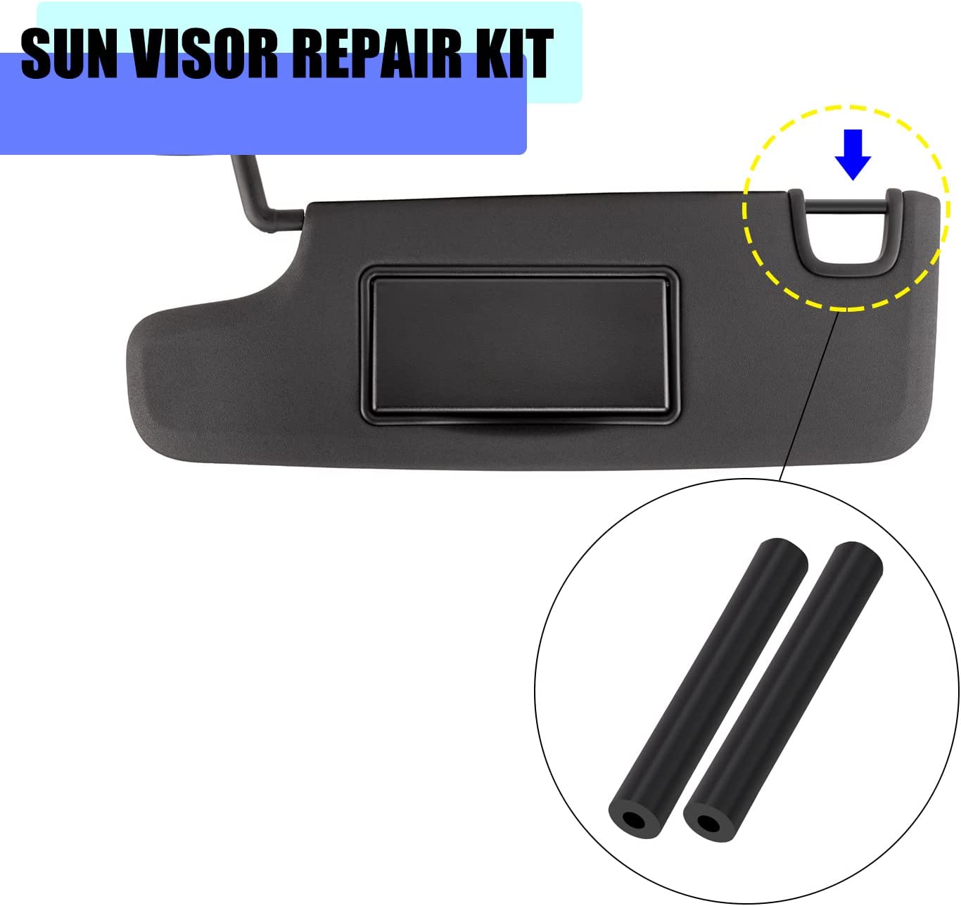 4 Tấm Che Nắng Sửa Chữa Ống Bộ Wrangler JK JKU 2007-2017 Người Lái Xe Chở Khách Bên Áo Chống Nắng Tôn Sửa Chữa ống Bộ